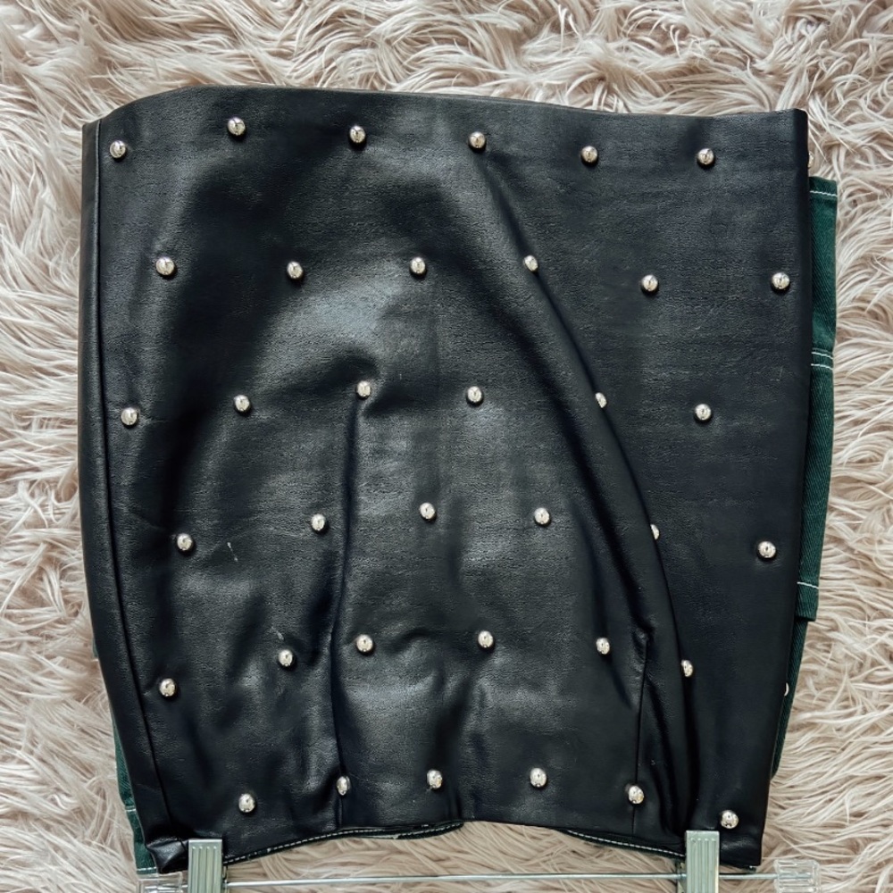 Forever 21 leather with pearls skirt.